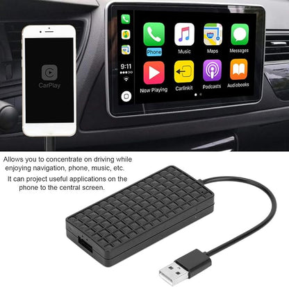 USB Dongle Adapter Carplay Mobile Phone Navigation to Car Screen for Android for iOS (Black)