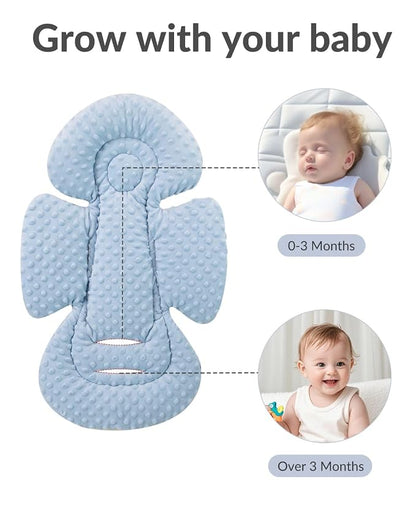Generic Infant Insert Compatible with Mamaroo Swing & Graco Swing and Infant Car Seat, Newborn Insert Baby Head Body Support, Reversible Design, Breathable Soft Fabric, 1Pcs - Dots, Dark Blue