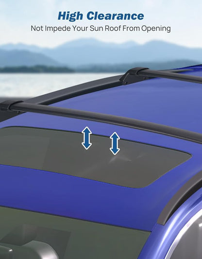 JOYTUTUS Roof Rack Cross Bars Compatible with Honda CR-V and CRV Hybrid 2023 2024 2025 with Raised Rails, Heavy Duty Car Aluminum Crossbars for Roof Racks Suitcases Kayaks Canoes Bikes Skis