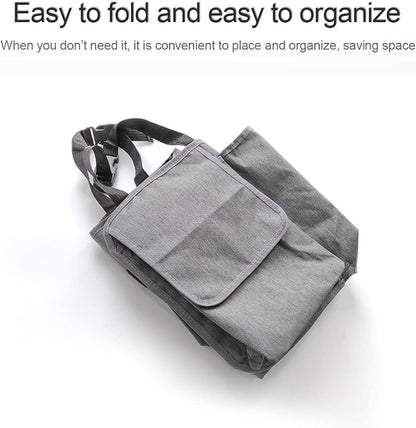 Car Trunk Organizer and Storage, Backseat Hanging Organizer for SUV, Truck, MPV, Waterproof, Collapsible Cargo Storage Bag with 4 Pockets, Car Interior Accessories (Gray)