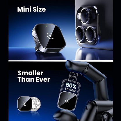 2 in 1 CarPlay Adapter for Skoda Superb 2017 2018 2019 2020 2021 2022 2023 2024 2025, CarPlay Wireless Adapter with Auto Reconnect Fast Pairing Bluetooth Connection Compact USB Dongle