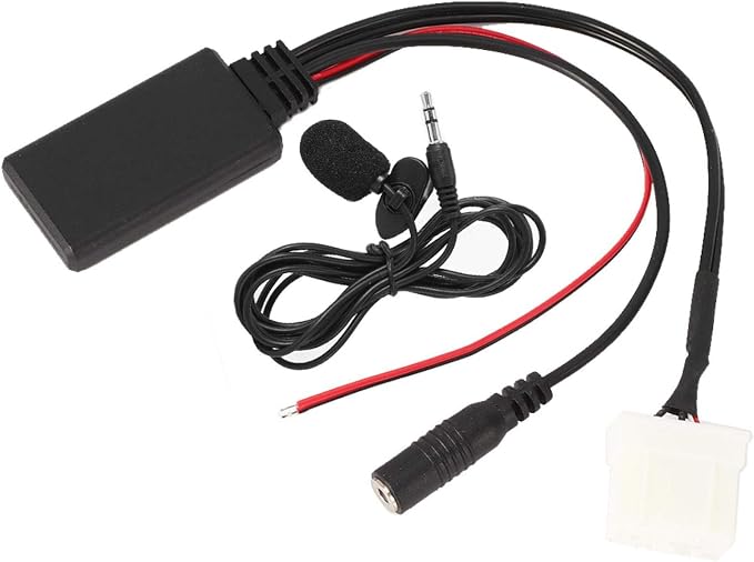 KIMISS Bluetooth 5.0 Car Adapter with Microphone, for Mazda 2 3 5 6 RX8, AUX-in Cable for Hands-Free Calling & Music Streaming, Wireless Audio Receiver