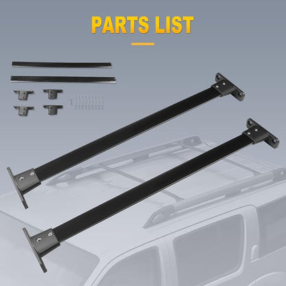 OCPTY Roof Rack Cross Bars Fit for Nissan Pathfinder 2005 2006 2007 2008 2009 2010 2011 2012 Cargo Bars for Cargo Carrier Bag Luggage Kayak Canoe Bike Snowboard Skiboard