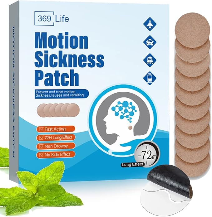 369 Life Motion Sickness Patches, Sea Sickness Patch for Cruise - Adults and Kids ((10 Count - Pack of 1))