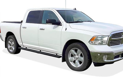 APS (Black Powder Coated 5 inches Wheel to Wheel) Stainless Steel Running Boards Nerf Bars Side Steps Compatible with Ram 1500 2009-2018 Crew Cab 5.5ft Short Bed & Ram 2500 3500 2010-2026