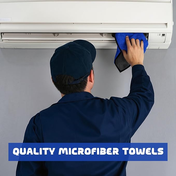 Tallew 50 Pcs Microfiber Towels:16"x16" Microfiber Drying Towels Bulk Micro Fiber Car Cleaning Cloth for Cars Drying Washing Polishing Office Windows Cleaning Household Supplies (Blue,Gray)