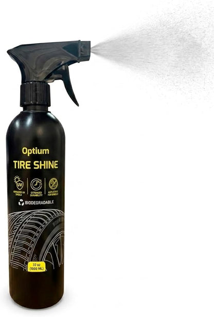 OPTIUM BYCSA Professional 1 Liter Tire Shine - High Gloss Tire Dressing & Long-Lasting Wet Look - UV Protectant Prevents Cracking & Fading - Biodegradable & Phosphate-Free Formula - Car Detailing