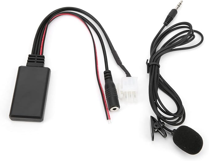 KIMISS DC 12V Car Audio Cable, Car Audio Music Adapter AUX Bluetooth 5.0 Adapter ABS Bluetooth AUX Cable for Goldwing GL1800