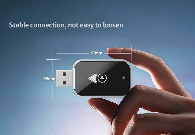 Wireless CarPlay Adapter 2-in-1 for Ford Bronco 2021 2022 2023 2024 2025, USB Design Plug and Play Bluetooth Fast Connection Car Accessories,B-USB+Type-c Extension Cable