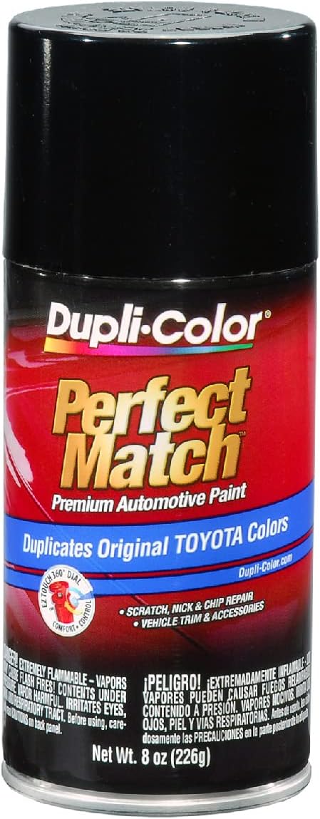 Dupli-Color EBTY15667 Perfect Match Automotive Spray Paint – Toyota Black Metallic, 1G8,204,202 – 8 oz. Aerosol Can