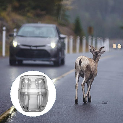 6 Pack Car Deer Warning Whistle Devices, ABS Self-Adhesive Automotive Deer Whistles for Car, Deers Alarm Road Safet-y Horn Device Animal Alert Whistle for Vehicles, Motorcycles(COLOR:Transparent)