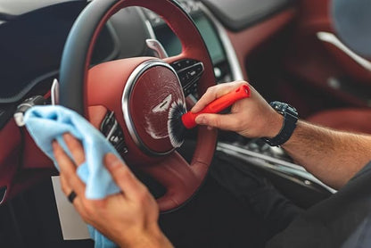 Detail Factory - TriGrip Ultra-Soft Detailing Brush Set - Scratch-Free Cleaning for Exterior, Interior Panels, Emblems, Badges, Gauges, Infotainment Screen - Live Wire