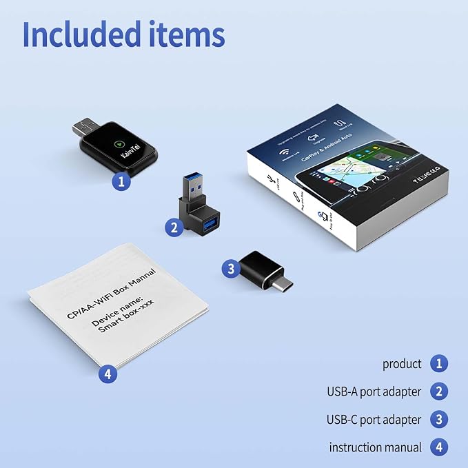Wireless CarPlay Adapter for Apple iPhone & Android,Multi-User Seamless Connection for Upgrade Wired to Wireless CarPlay Auto, No Latency for iOS 10+ Android 11+ to Screen w/USB C