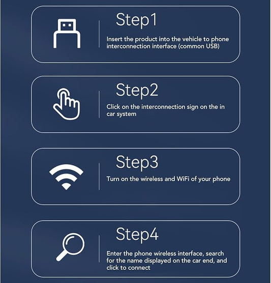 2 in 1 Wireless Android Auto Adapter, Convert Wired to Wireless, Plug and Play Design, Vehicle Mounted Interconnection Box