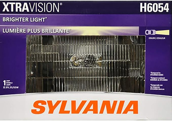 SYLVANIA - H6054 XtraVision Sealed Beam Headlight - Halogen Headlight Replacement 142x200 - Delivers More Down Road Visibility (Contains 1 Bulb)