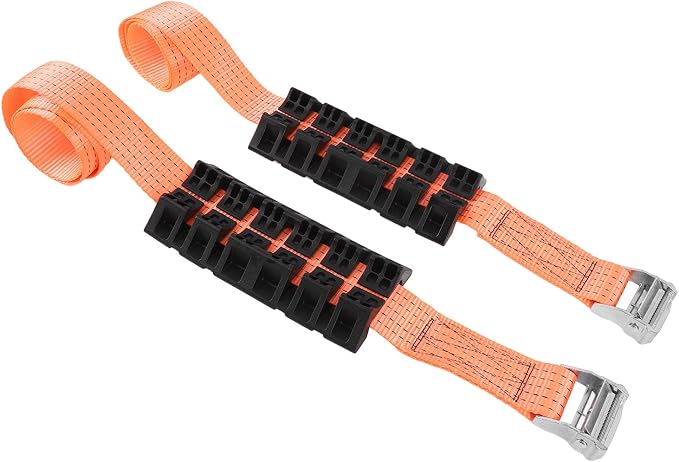 Generic 2PCS Tire Traction Straps, Strong Grip Anti Skid Emergency Tire Straps with Gloves, Ideal for Truck SUV Snow Mud Recovery
