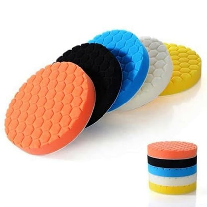 5PCS 7 Inch Buffing Pads Polishing Pads Kit 180mm Car Sponges Buffing Wheel for Car Buffer Polisher Detailing Repair Waxing Sanding (7" 5PCS)