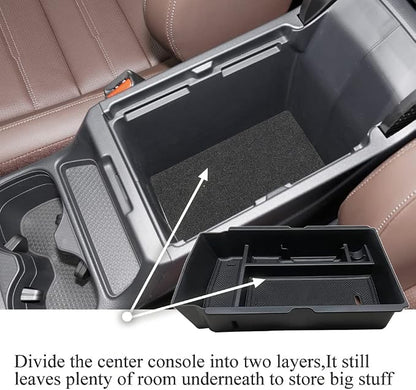 Center Console Organizer Compatible with 2026-2023 Honda CRV CR-V Car Accessories for 2023+ CR-V Hybrid, ABS Plastic, Black ABS Insert Tray Storage Box Glove Pallet