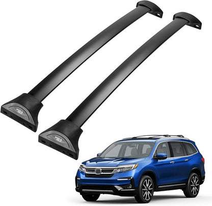 JOYTUTUS Roof Rack Cross Bars Compatible with Honda Pilot 2016-2022 with Side Rails, Aluminum Crossbars for Roof Racks Suitcases Kayaks Canoes Bikes Skis