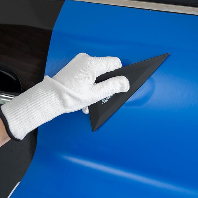 NEWISHTOOL 5-Pack Window Tint Tools Triangle Squeegee, 100A Hardness Black Corner Tool With Multi-Edge for PPF, Car Wrapping, Film Application