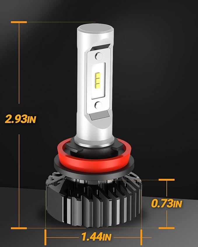 SEALIGHT H11 Light Bulbs, 30000LM 700% Brighter Fog Light with Turbo Fan,5 Mins Quick Installation, IP67 Waterproof Bulbs Pack of 2