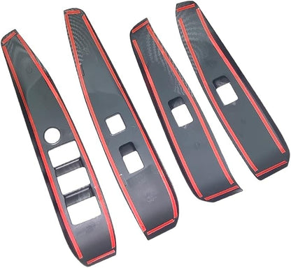 Kolya Interior Door Window Switch Panel Cover Window Control Button Trim for Toyota Camry 8th 9th Gen Accessories 2018 2019 2020 2021 2022 2023 2024 2025 (for Left Hand Drive)