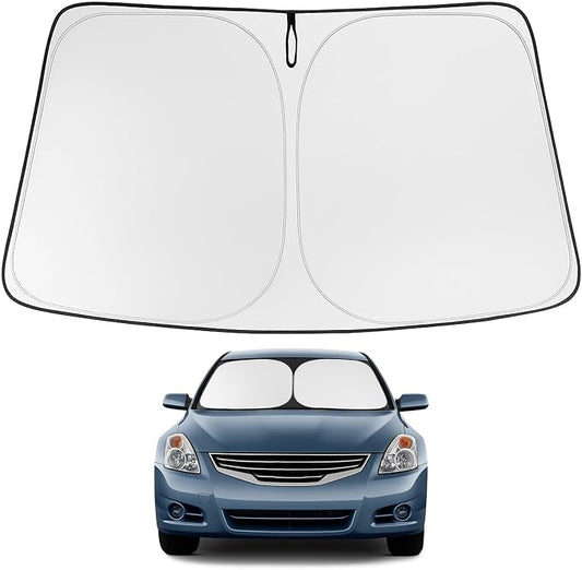Proadsy 2026 Upgrade Windshield Sun Shade Custom Fit 2007-2012 Nissan Altima Foldable Front Sunshade Protector Sun Visor Blocks UV Rays Keep Car Cooler