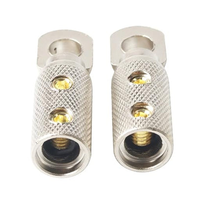 4 GA Wire Terminal Connector 5/16 Ring Wiring Terminals 4 Gauge Power Ground Cable Lugs with Adhesive Heat Shrink Tubing (2PCS)