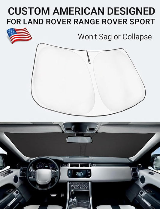 Proadsy 2026 Upgrade Front Windshield Sun Shade Foldable Sunshade Protector Custom Fit for 2014-2022 Land Rover Range Rover Sport SUV Accessories