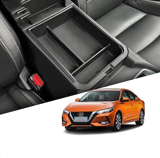 Compatible with Nissan Sentra Center Console Organizer 2020-2025 [2PACK Not Fit S Trim], for 2024 2025 Nissan Sentra SV/SR Center Console Divider 2020-2025 Sentra Center Console Insert Tray