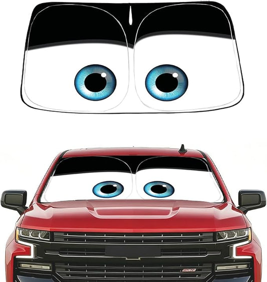 Gven Windshield Sun Shade for Chevrolet Silverado 1500 2019-2024 2025 2026 Car Accessories Sun Visor for Front Windshield & Window Sun Shade Cover, UV Heat Blocker & Protector (Silverado)