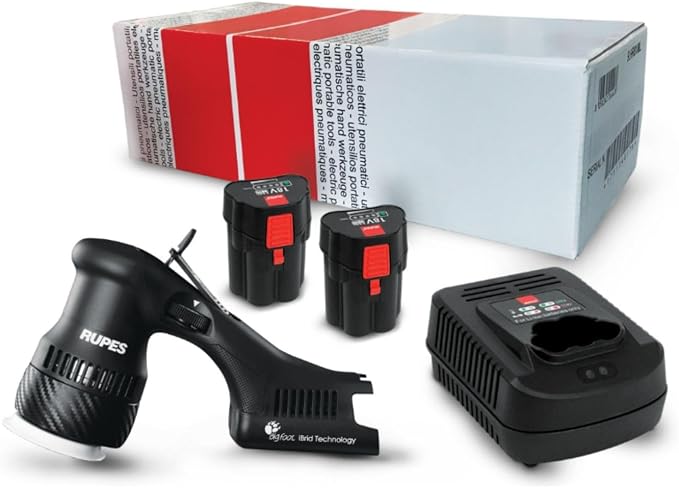 RUPES Bigfoot iBrid Random Orbital Polisher & Bigfoot Mini iBrid Polisher Combo - Advanced 18V Battery System, Optimizes Workflow and Boosts Productivity, Revolutionary Design