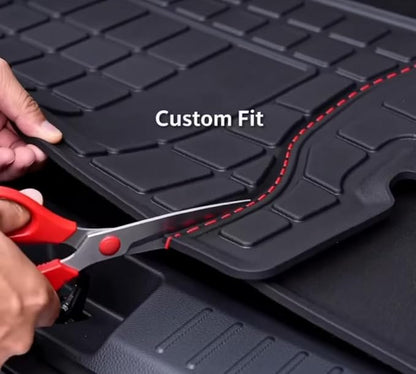 Cargo Mat with Backrest Protection for 2021-2025 2026 Toyota Sienna, TPE All Weather Protection Cargo Liner with Velcro Rear Seats Backrest car Accessories-Black