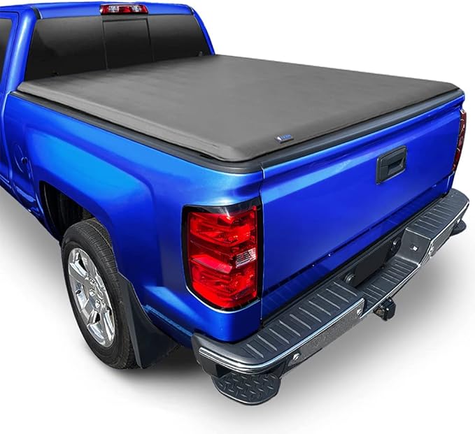 Tyger Auto T1 Soft Roll Up Truck Bed Tonneau Cover Compatible with 2014-2018 Chevy Silverado / GMC Sierra 1500; 2015-2019 2500 HD 3500 HD; 2019 LD/Limited Only | 6'6" Bed (78") | TG-BC1C9007 , Black
