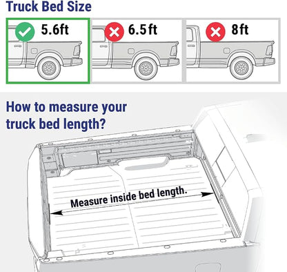 Syneticusa MB Retractable Tonneau Cover | 2004–2026 Ford F-150 5.5ft Short Bed (67") | 6063-T5 Aluminum | Double Lock | 3-Year Warranty | Waterproof Low Profile Hard Truck Bed Cover