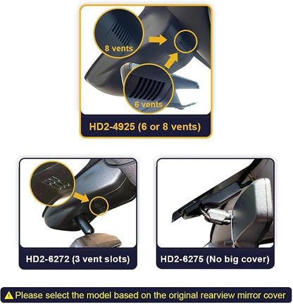 Fitcamx Front 4K+Rear 1080P Dash Cam Adapts for Chevy Silverado (HD2-4925, has 8 Vents) 2022-2025 & EV, OEM Look, Dual HD Video, Built-in WiFi & APP, Loop Recording, G-Sensor, Easy to Set, 128GB Card