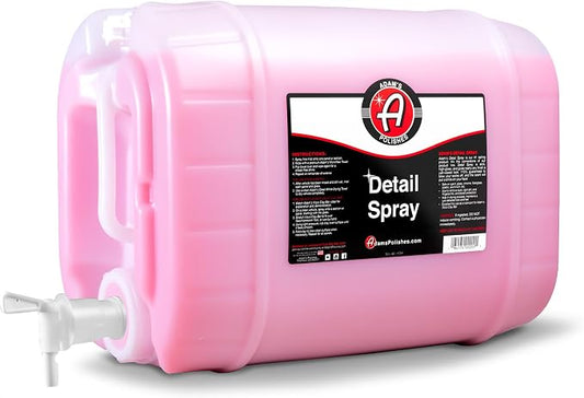 Adam's Detail Spray 5 Gallon - Quick Waterless Detailer Spray for Car Detailing, Polisher Clay Bar & Car Wax Boosting Tech, Add Shine Gloss Depth Paint | Car Wash Kit & Dust Remover