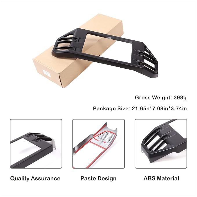 Aunginsy Center Console Air Outlet Trim Cover Compatible with Toyota Tundra/Sequoia 2022-2026, Air Conditioning A/C Vent Panel Large Frame Protective Cover Decorator ABS Accessories, For 8-inch Screen