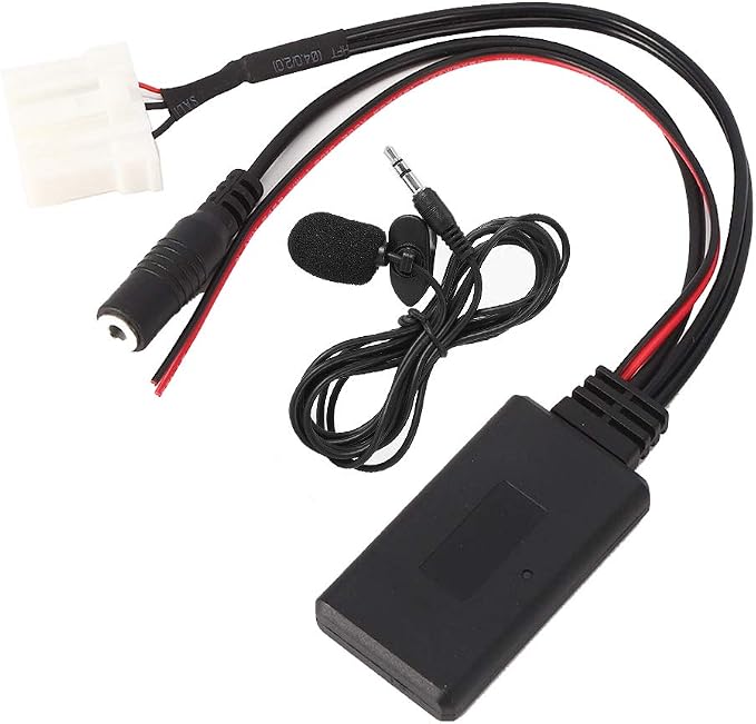 KIMISS Bluetooth 5.0 Car Adapter with Microphone, for Mazda 2 3 5 6 RX8, AUX-in Cable for Hands-Free Calling & Music Streaming, Wireless Audio Receiver