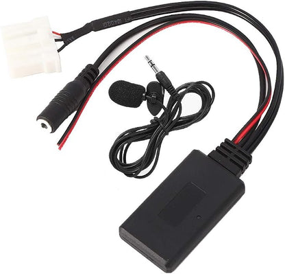 KIMISS Bluetooth 5.0 Car Adapter with Microphone, for Mazda 2 3 5 6 RX8, AUX-in Cable for Hands-Free Calling & Music Streaming, Wireless Audio Receiver