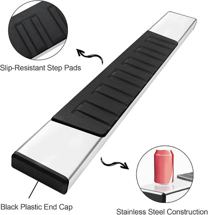 6 Inche Running Boards Compatible with 2004-2014 Ford F150 Regular Cab, Stainless Steel Truck Side Step Nerf Bars for Ford F150 Regular/Standard/Single Cab