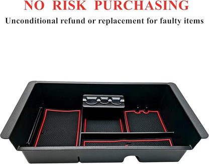 Center Console Tray Organizer Compatible with 2014-2018 GMC Sierra Accessories, (2015-2020) Yukon/Chevy Tahoe Silverado Suburban, Armrest Storage Box Replaces 22817343 (Red)