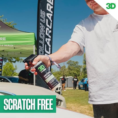 3D Waterless Car Wash - Easy Spray Waterless Detailing Spray - No Soap or Water Needed - Great on Cars, RVs, Motorcycles & Boats 16oz.