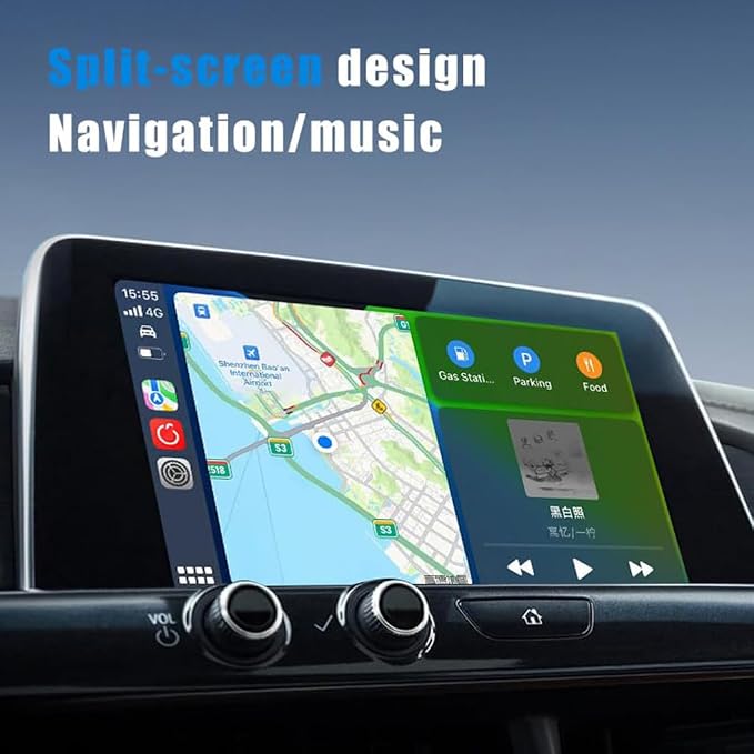 CarPlay Wireless Adapter for Nissan Rogue 2017 2018 2019 2020 2021 2022 2023 2024 2025 2026, USB Design Plug and Play Bluetooth Fast Connection Car Accessories,A-Black