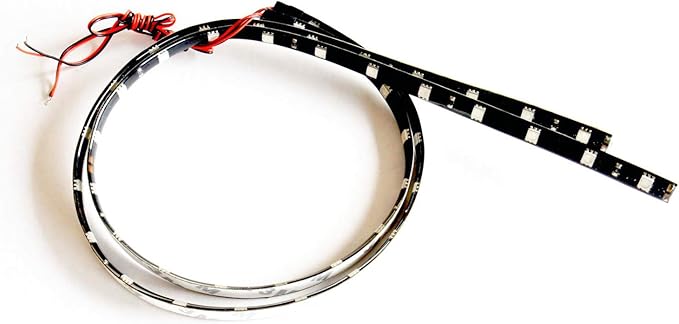 SOCAL-LED LIGHTING 60cm 24" White Flexible LED Strips High Power Bright 5050 12 SMD Car DRL Under Dash Accent Light, Waterproof, Cuttable, Pack of 2