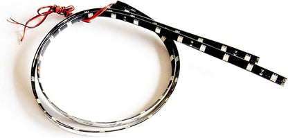 SOCAL-LED LIGHTING 60cm 24" White Flexible LED Strips High Power Bright 5050 12 SMD Car DRL Under Dash Accent Light, Waterproof, Cuttable, Pack of 2
