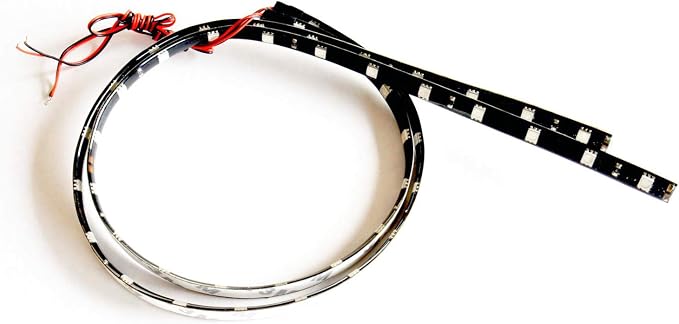 SOCAL-LED LIGHTING 60cm 24" Purple Flexible LED Strips High Power Bright 5050 12 SMD Car DRL Under Dash Accent Light, Waterproof, Cuttable, Pack of 2