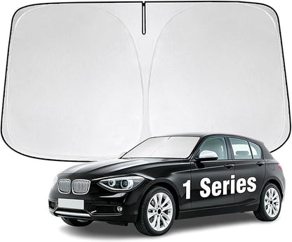 Windshield Sun Shade for BMW 1 Series 2008-2013 Sunshade 300T Windshield Cover Shield Protector Blocks UV Rays Custom Fit 1 Series Front Window Shade Windshield Accessories Keep Cool Foldable