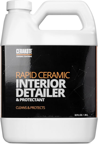 CERAKOTE Rapid Ceramic Interior Detailer and Protectant (32 fl oz.) – Quick and Easy – Multi-Surface Safe – Interior Car Cleaner Spray – Dry to the Touch – Clean and Protect Your Car, Truck, or SUV