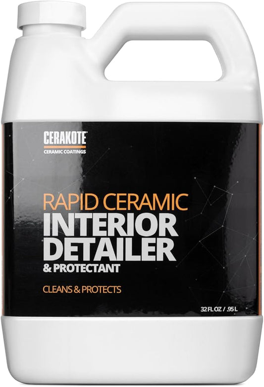 CERAKOTE Rapid Ceramic Interior Detailer and Protectant (32 fl oz.) – Quick and Easy – Multi-Surface Safe – Interior Car Cleaner Spray – Dry to the Touch – Clean and Protect Your Car, Truck, or SUV